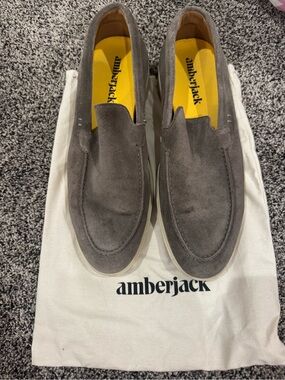 Amberjack Men’s Suede Slip-On Loafers in Gray